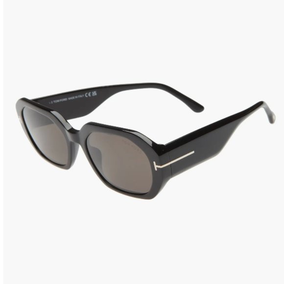 TOM FORD 55mm Geometric Sunglasses - BLACK - Picture 2 of 5